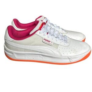 PUMA California Women's Sneaker Size 8.5 White‎ Pink Orange Leather